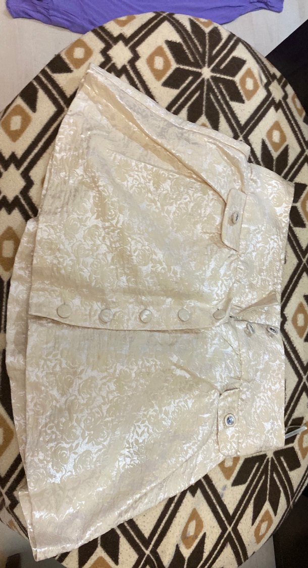 Nakışlı Dantel Detaylı Hamile Midi Etek - Görsel 2