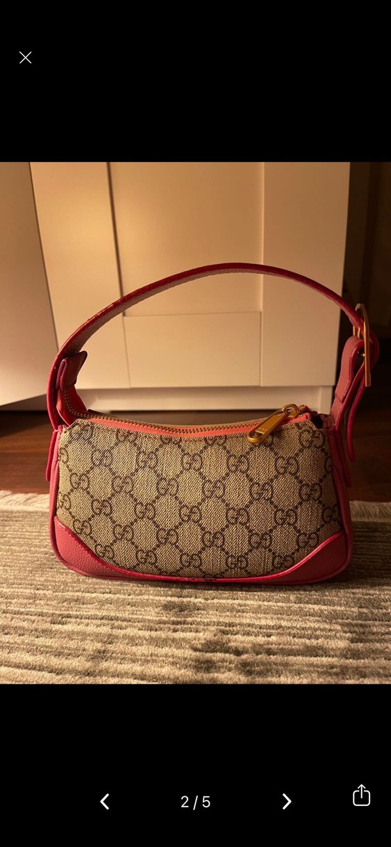 Gucci vintage pembe çanta - Görsel 2