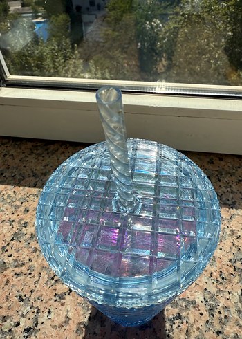 Mavi Starbucks Bardak ve Pipet - Görsel 3