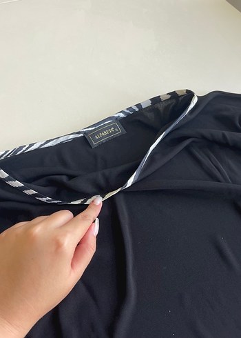 Zebra Desenli Siyah abiye elbise - Görsel 3