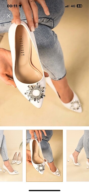 Beyaz stiletto