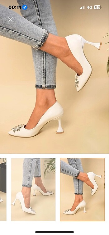 37 Beden Beyaz stiletto