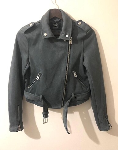 Bershka Süet Biker Ceket