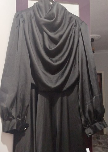 Abiye Siyah Uzun tesettür abiye