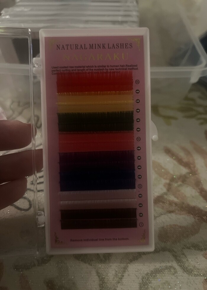 NAGARAKU  Renkli Klasik Kirpik C Kıvrım - Görsel 2