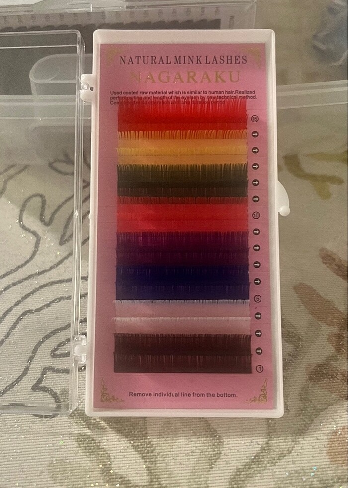 NAGARAKU  Renkli Klasik Kirpik C Kıvrım - Görsel 2