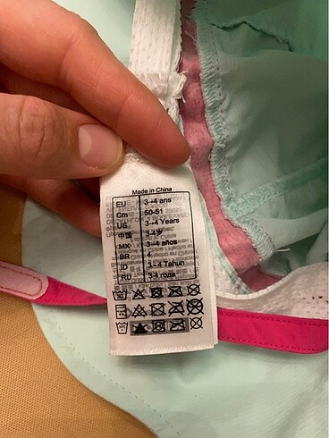 3-5 Yaş, 21 cm Beden NABAIJI marka plaj şapkası-3/4 yaş