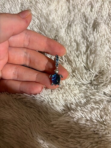 Pandora Murano Camı Denizi Kaplumbağası Sallantılı Pandora Charm