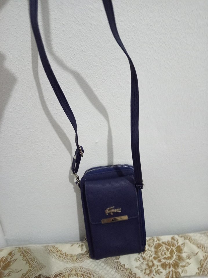 Lacivert Deri Kadın Çapraz Çanta - Görsel 4