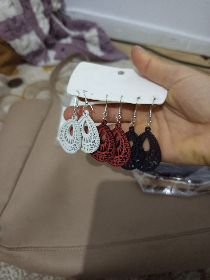 Bohem Çok Renkli Mini Boncuklu Küpe Seti ve boncuklu bilezik - Görsel 2