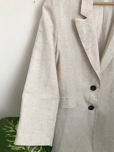 Astarlı Keten Blazer Ceket
