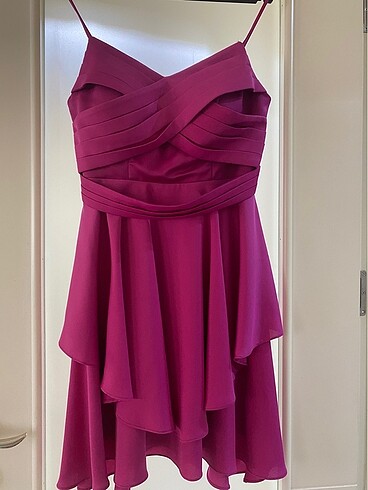 Pembe Saten Elbise