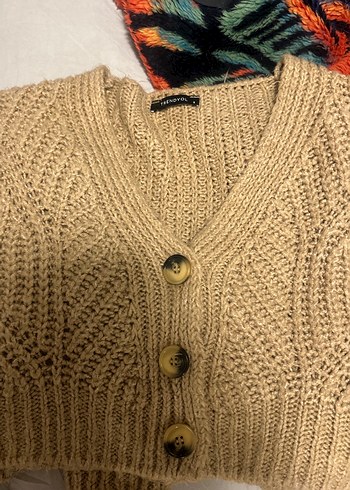 Bohem Tarzı Uzun Kollu Kahverengi Triko Kazak - Görsel 4