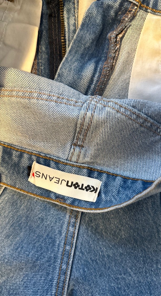 Gevşek Kesim Baskılı Mini Kot Şort - Görsel 4