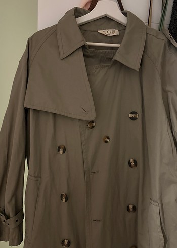 Venita Bej Keten Kadın Uzun Trençkot - Görsel 2