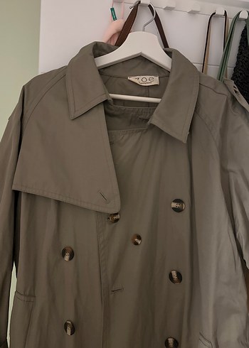 Venita Bej Keten Kadın Uzun Trençkot - Görsel 4