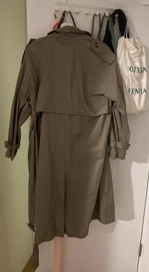 Venita Bej Keten Kadın Uzun Trençkot - Görsel 5