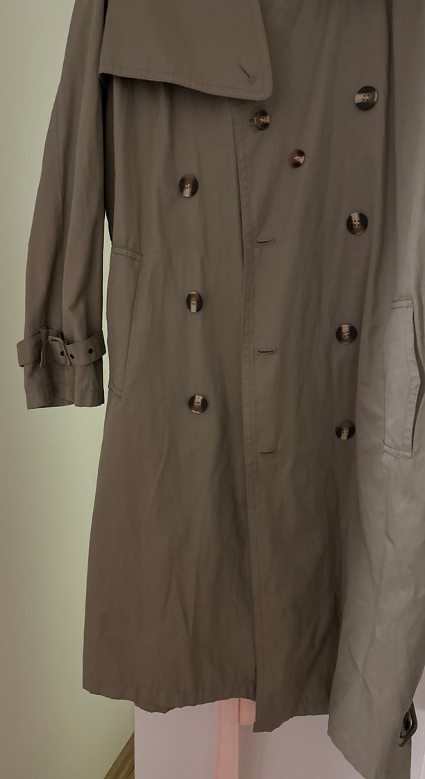 Venita Bej Keten Kadın Uzun Trençkot - Görsel 3