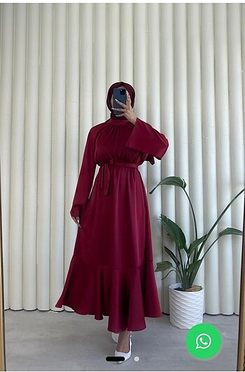 Bordo abiye elbise