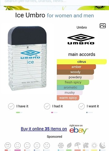 Sıfır paket umbro erkek parfüm