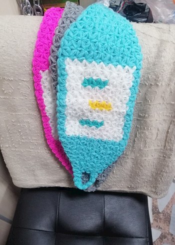 Renkli Örgü Banyo Lifleri - Görsel 2