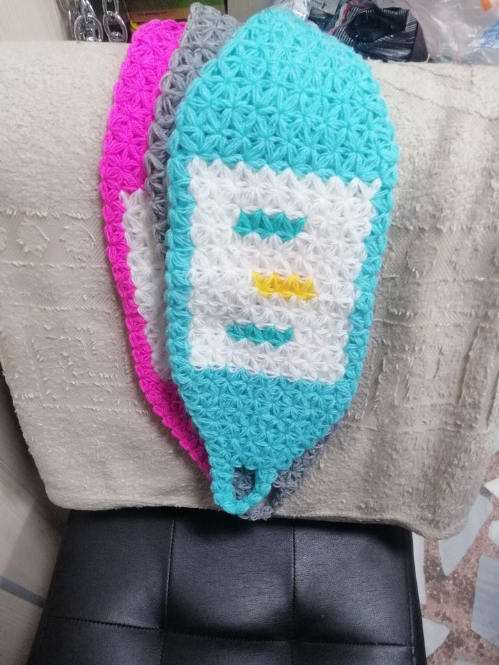 Renkli Örgü Banyo Lifleri - Görsel 2