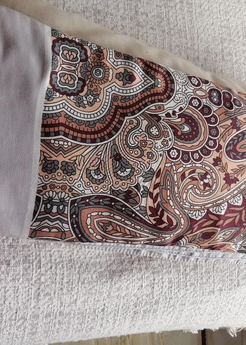 Bohem Gri Kadın Şal - Görsel 2