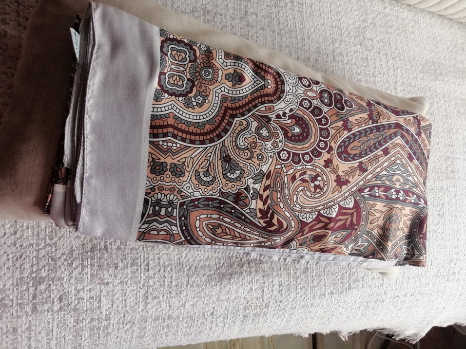 Bohem Gri Kadın Şal - Görsel 2