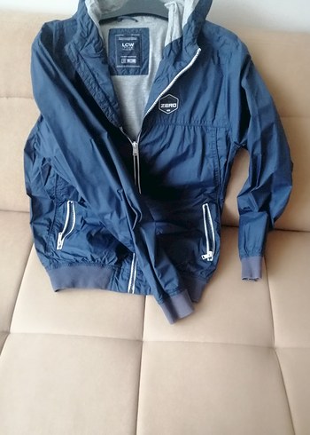 Mavi Fermuarlı Erkek Yağmurluk - Görsel 2