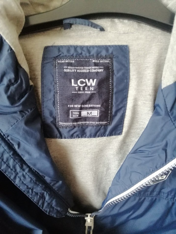 Mavi Fermuarlı Erkek Yağmurluk - Görsel 3