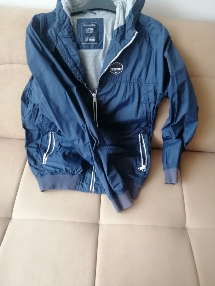 Mavi Fermuarlı Erkek Yağmurluk - Görsel 2