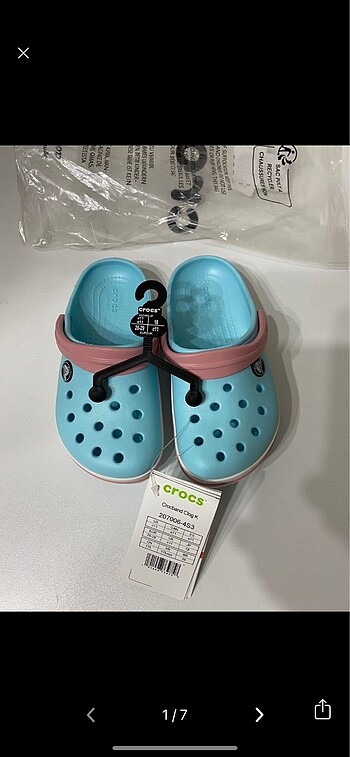 Crocs Crocband Clog K/T Ice Blue/White TerlikUnisex Cocuk