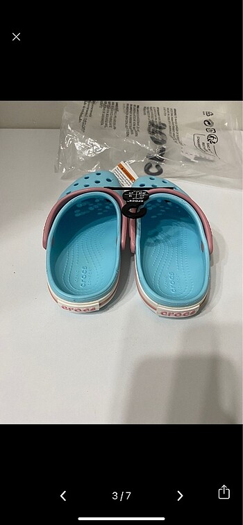 29 Beden Crocs Crocband Clog K/T Ice Blue/White TerlikUnisex Cocuk