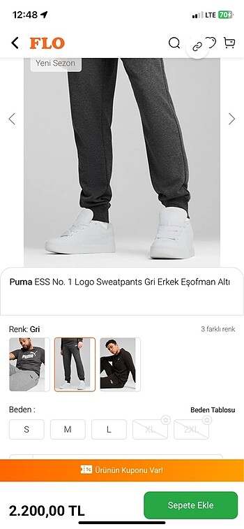 Puma Puma eşofman altı L beden ilanı