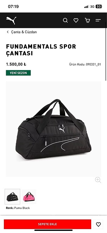 Puma Unisex 079237 Fundamentals Sports Bag
