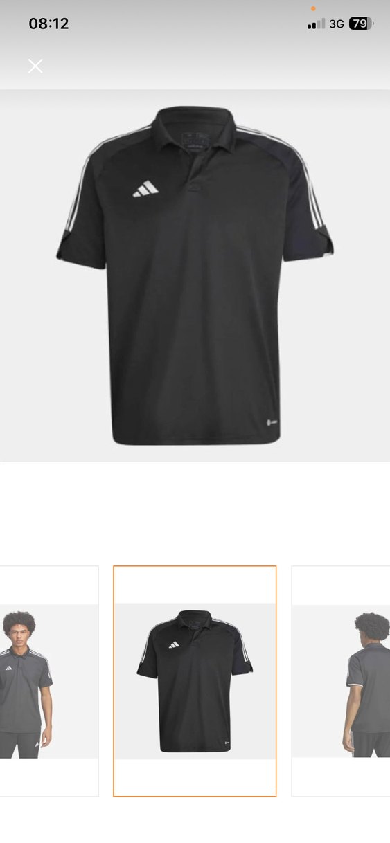 Erkek Siyah Kısa Kollu Spor Tişört - Görsel 2