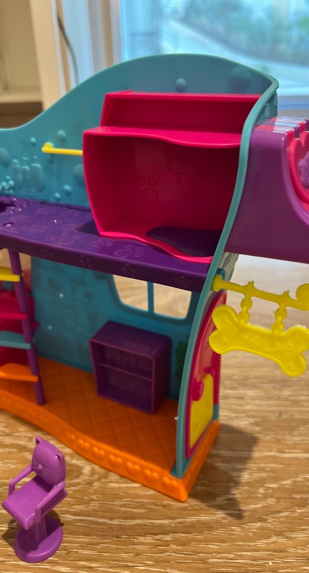 Mor ve mavi oyuncak ev seti - Görsel 3