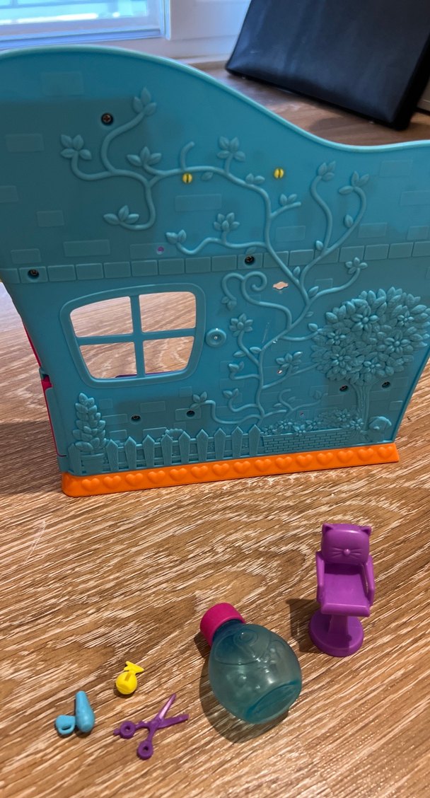 Mor ve mavi oyuncak ev seti - Görsel 5