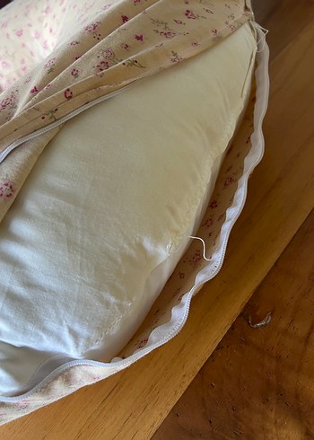 Bej Çiçek Desenli Emzirme ve Hamile Yastığı - Görsel 7