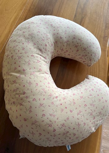 Bej Çiçek Desenli Emzirme ve Hamile Yastığı - Görsel 8