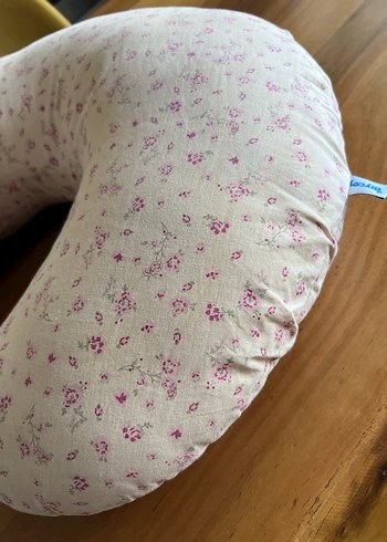 Bej Çiçek Desenli Emzirme ve Hamile Yastığı - Görsel 3