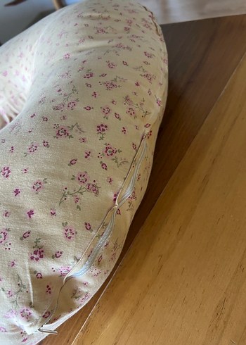 Bej Çiçek Desenli Emzirme ve Hamile Yastığı - Görsel 6