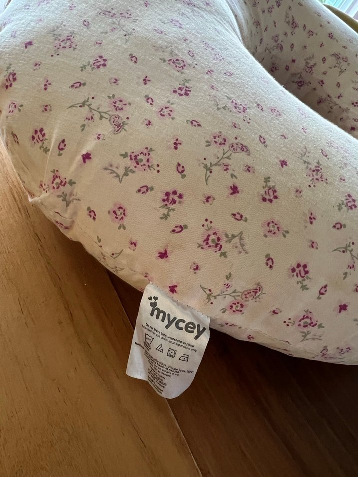 Bej Çiçek Desenli Emzirme ve Hamile Yastığı - Görsel 5