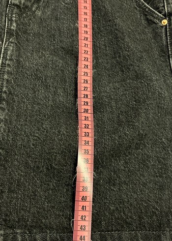 Kahverengi Koyu Denim Mini Etek - Görsel 7