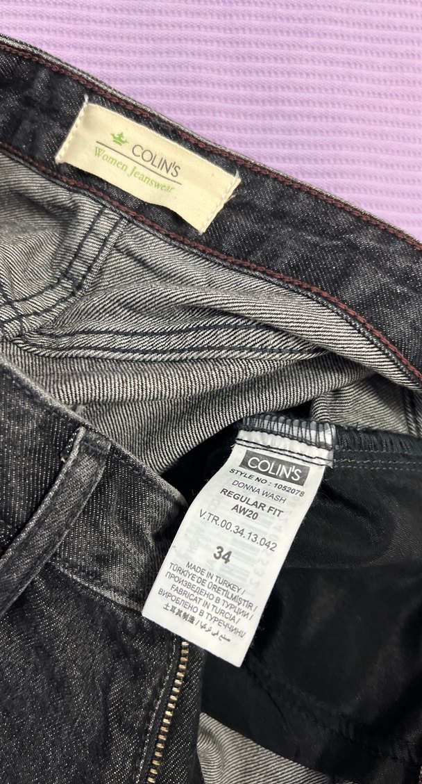 Kahverengi Koyu Denim Mini Etek - Görsel 4
