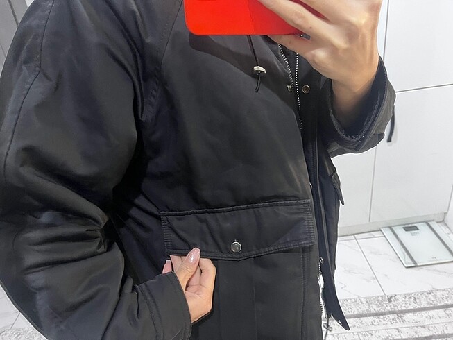 l Beden Pull and Bear kapşonlu mont