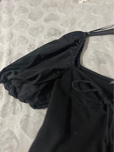 m Beden siyah Renk Zara Balon Kol Bodysuit