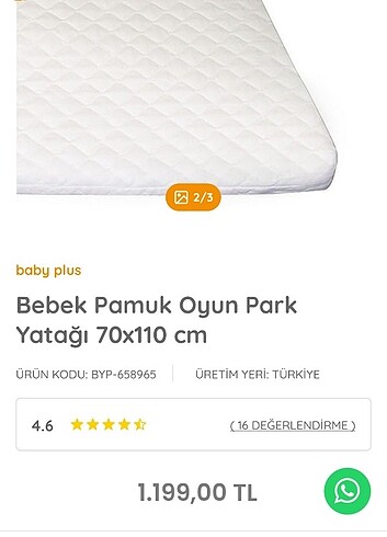  Beden Park beşik yatağı