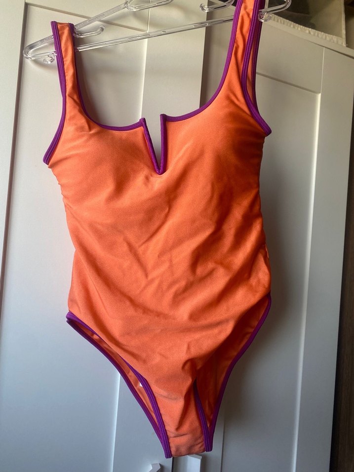 İpekyolu Burcu Esmersoy Koleksiyonu Turuncu Askılı Kadın Mayo - Görsel 4