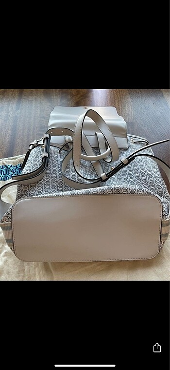 Tory Burch kanvas sirt cantasi - Görsel 5